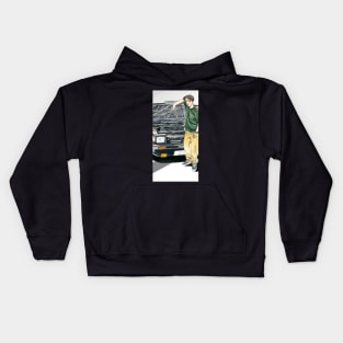 initial d { takumi fujiwara } Kids Hoodie